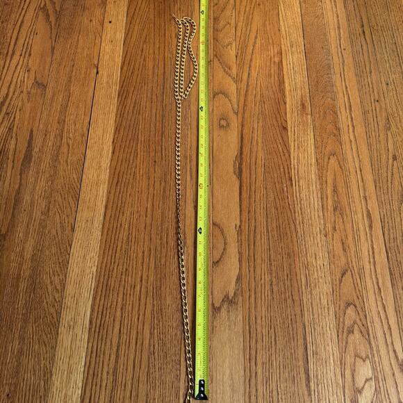 Chanel Vintage 24k Gold Plated Triple Layer Chain Belt with Crown Medallion - Picture 5 of 7